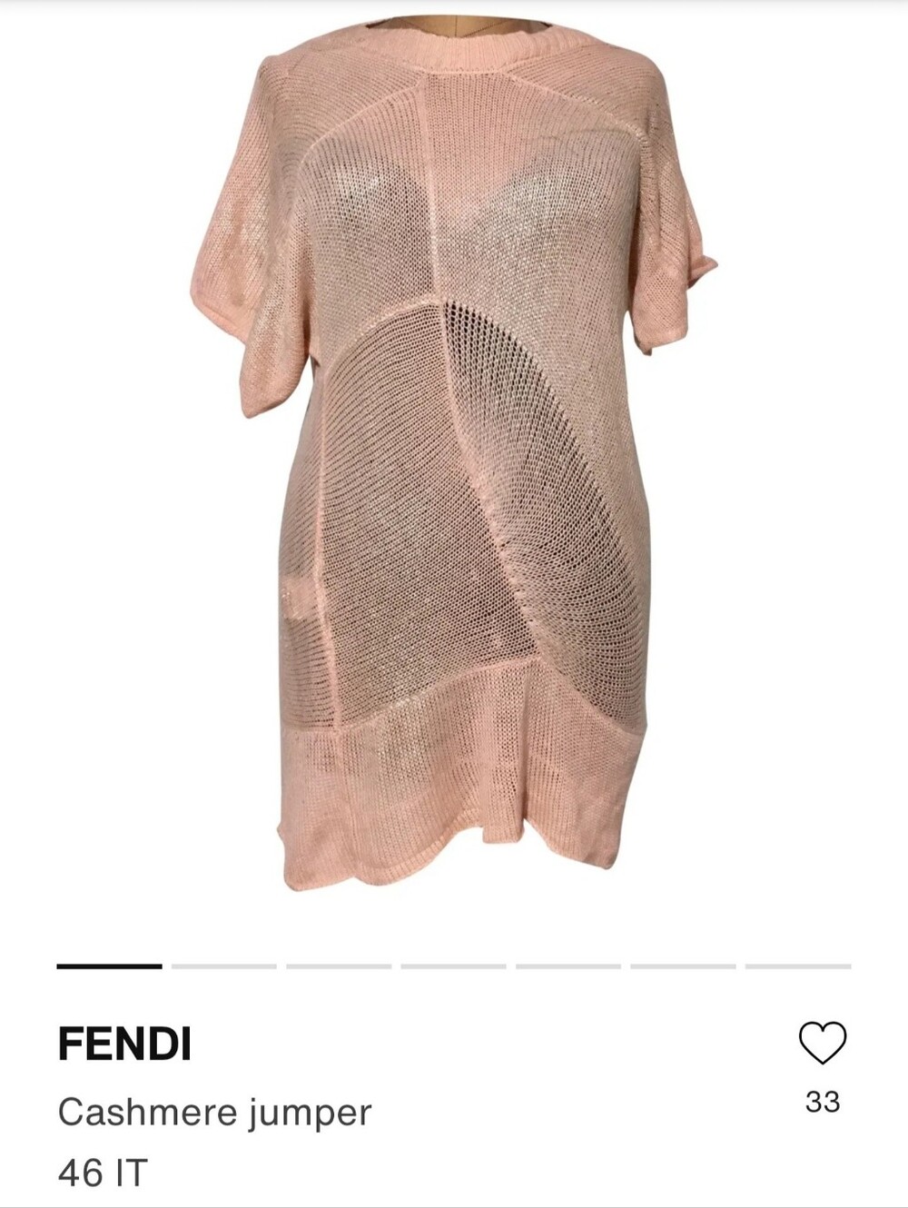 Fendi Cashmere Knit Dress/Sweater